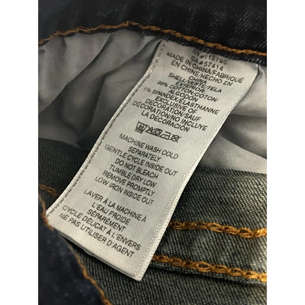 True Religion Jeans Mens 32x31 Blue Straight Flap Denim Western Stretch